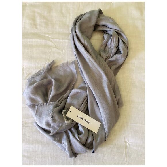 [calvin klein] grey scarf - Picture 1 of 3